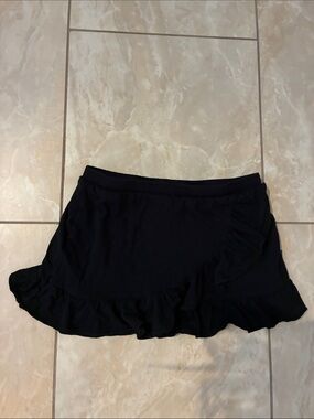 Girls' Black Ruffle-Hem Skort